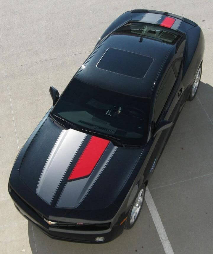 45th ANNIVERSARY Racing Rally Stripes Sticker Decal Hood Graphic 2011-2013 Camaro
