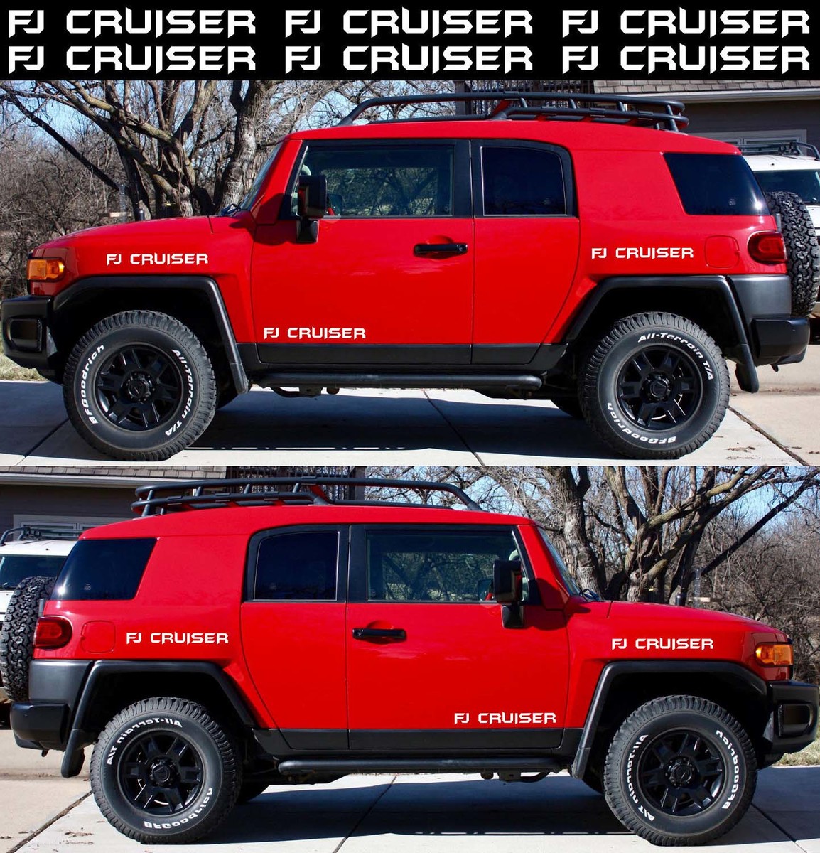 Brand Lettering Side Vinyl Decal Sticker for Toyota FJ Cruiser
