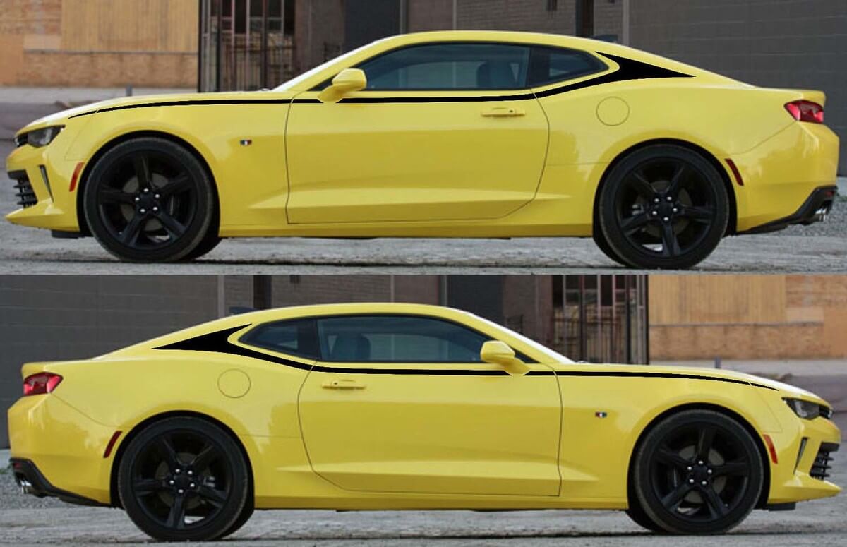 C-Pillar Upper Accent Graphics Stickers Decals Stripes for Camaro 2016 - 2018
