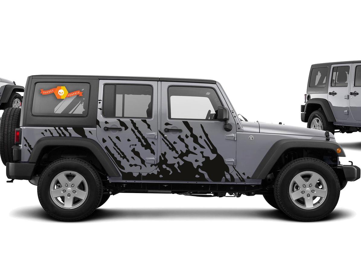 Mud Splash Drops Side Vinyl Decal Sticker for Jeep Wrangler 2007-2016
