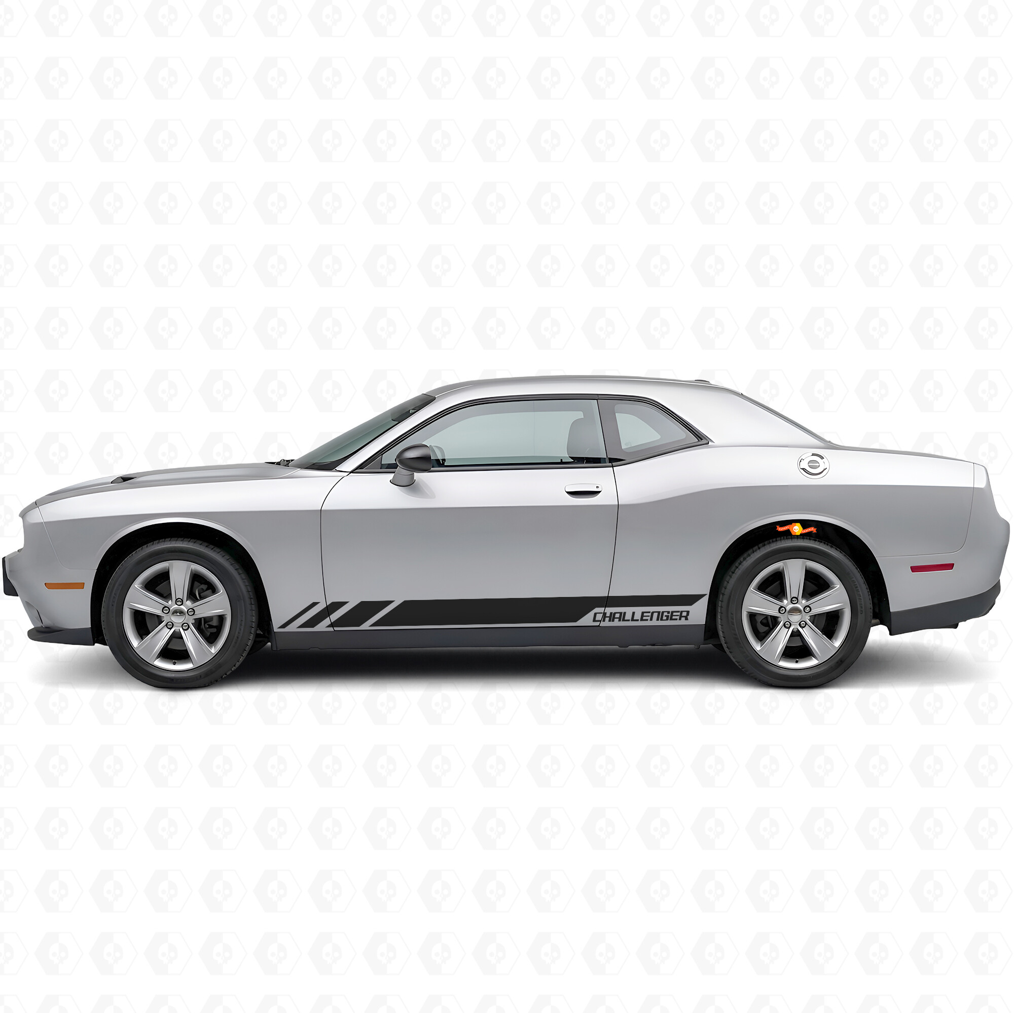 Racing Style Stripes Side Vinyl Decal Sticker for Dodge Challenger 2009-2018