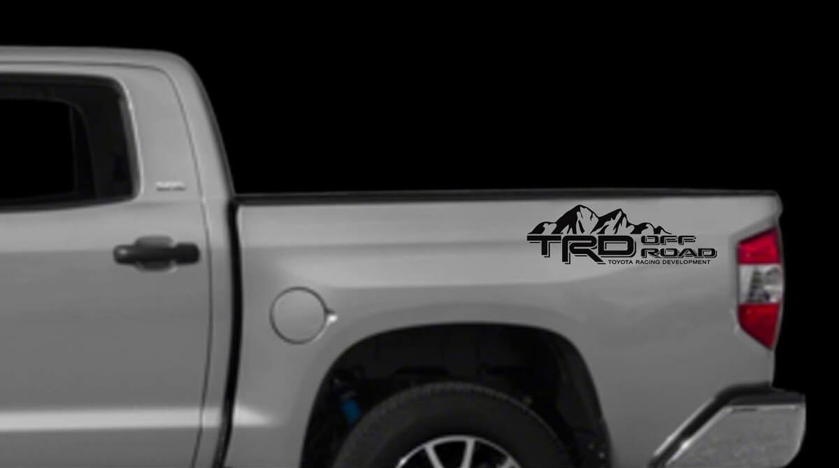 TRD Off Road Mountains Decals Toyota Tundra Truck Bed Vinyl Stickers X2