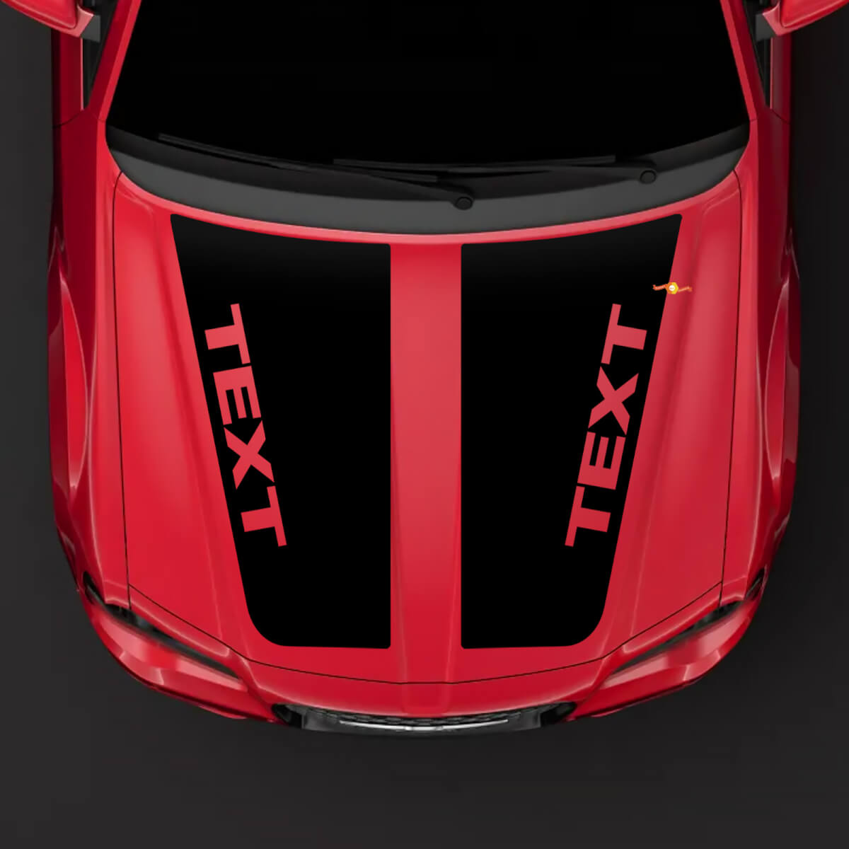 2005-2010 Chrysler 300C SRT-8 HEMI style hood Sticker Decal top blackout pre-cut
