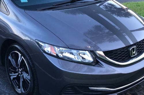 Double Racing Hood Stripes Vinyl Decal For Honda Civic Coupe 