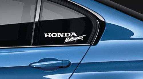 Honda Motorsport Side Window Vinyl Decal Set for Honda