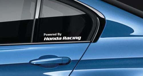 Powered By Honda Racing Decal Sticker logo Civic Type R Accord Integra Pair