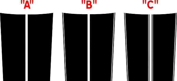 Kit d'autocollants décalcomanies style rallye 16 pièces pour Dodge Challenger 2008 - 2014