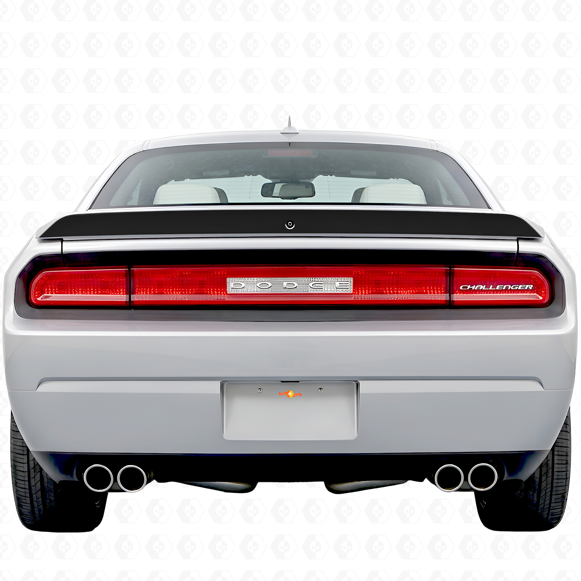 Blackout Stripe Spoiler Trunk Vinyl Decal Sticker for Dodge Challenger 2008-2014