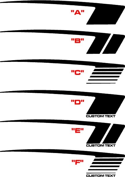 2010 - 2015 Chevrolet Camaro COPO Style Hockey Stripe Kit