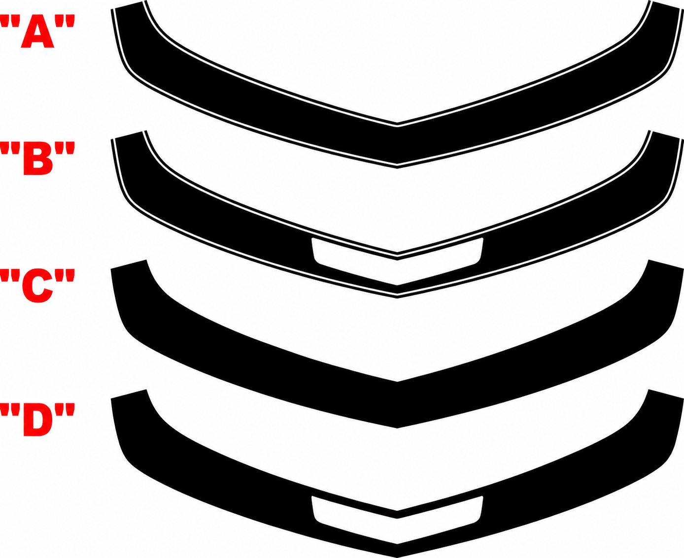 Upper Fascia Contour Accent Stripe Kit Front Fender Vinyl Decal Sticker for Chevrolet Camaro 2010-2015