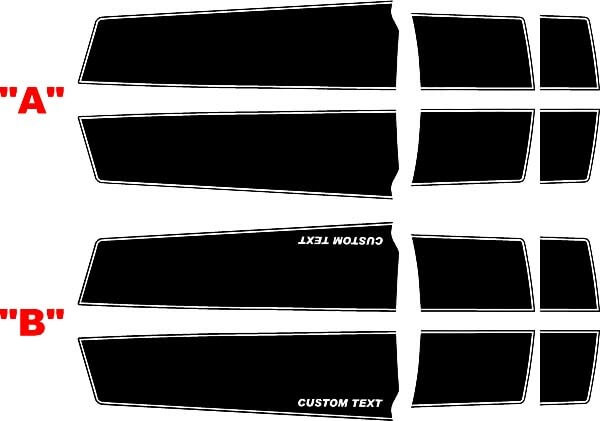2010 - 2015 Chevrolet Camaro Convertible Concept Style Extended Length  Rally Stripe Kit
