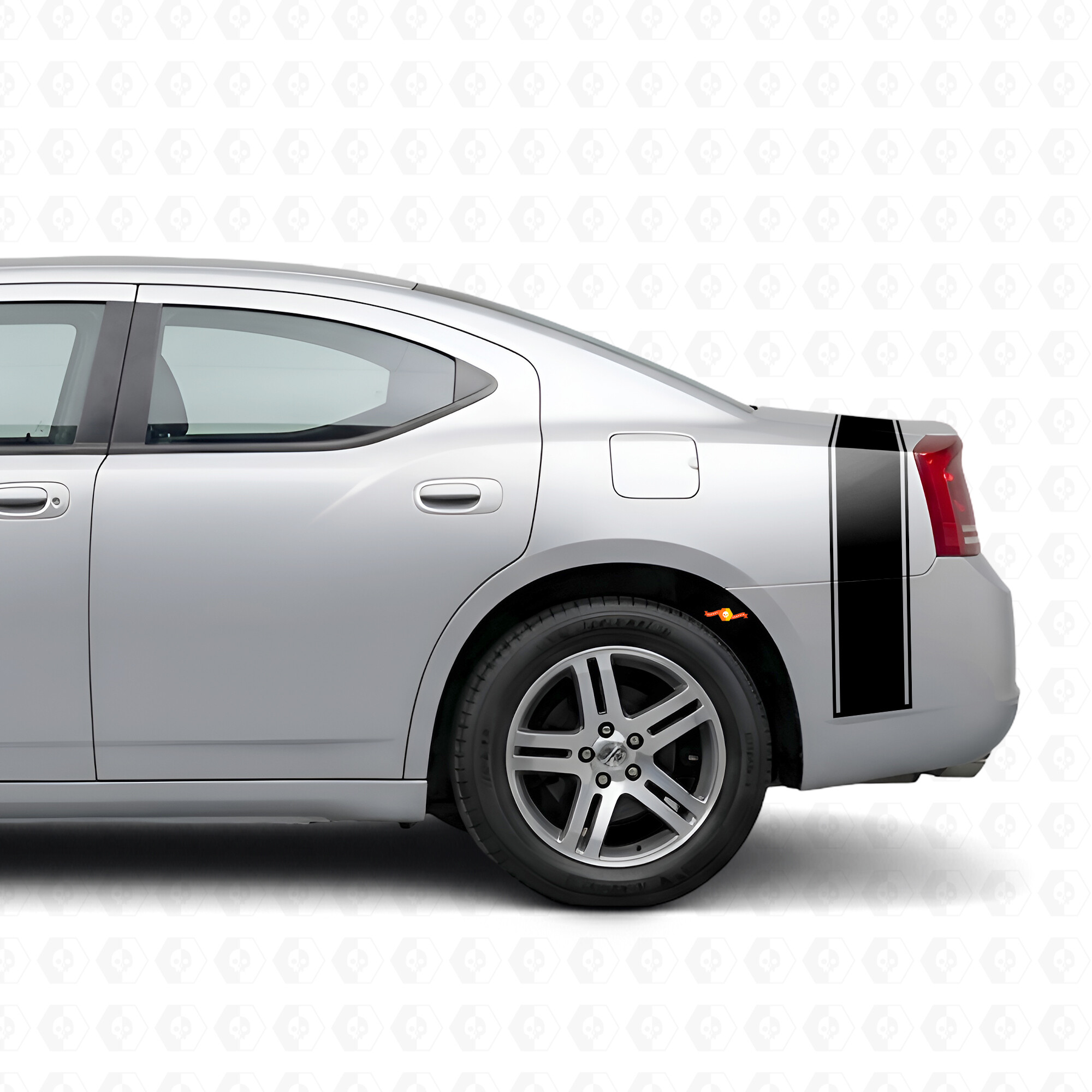 Accent Outline Stripe Bedside Trunk Vinyl Decal Sticker for Dodge Charger 2006-2010