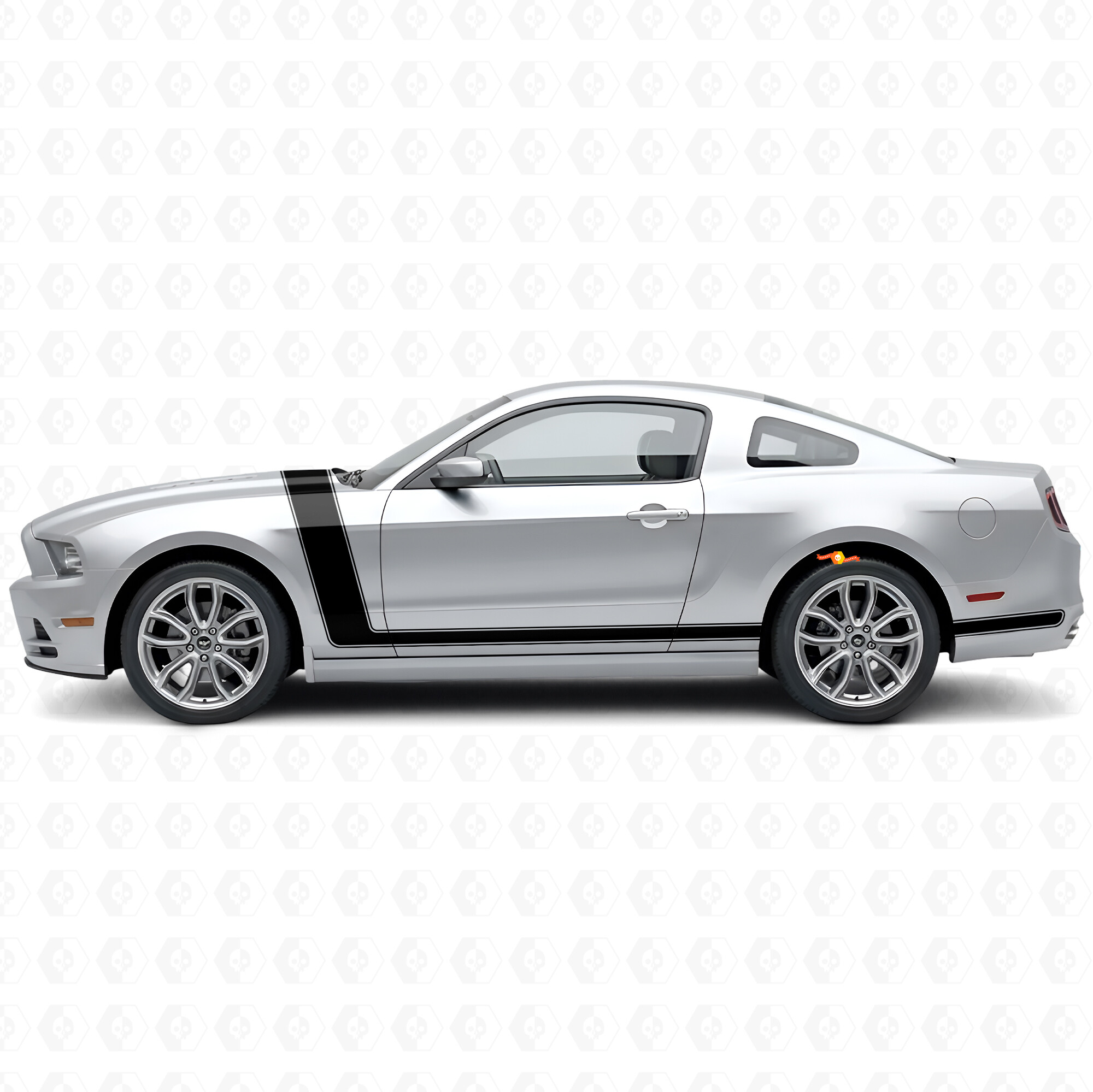 Accent Outline Stripe Hood & Side Vinyl Decal Sticker for for Musclecar Musclecarmodel 2005-20