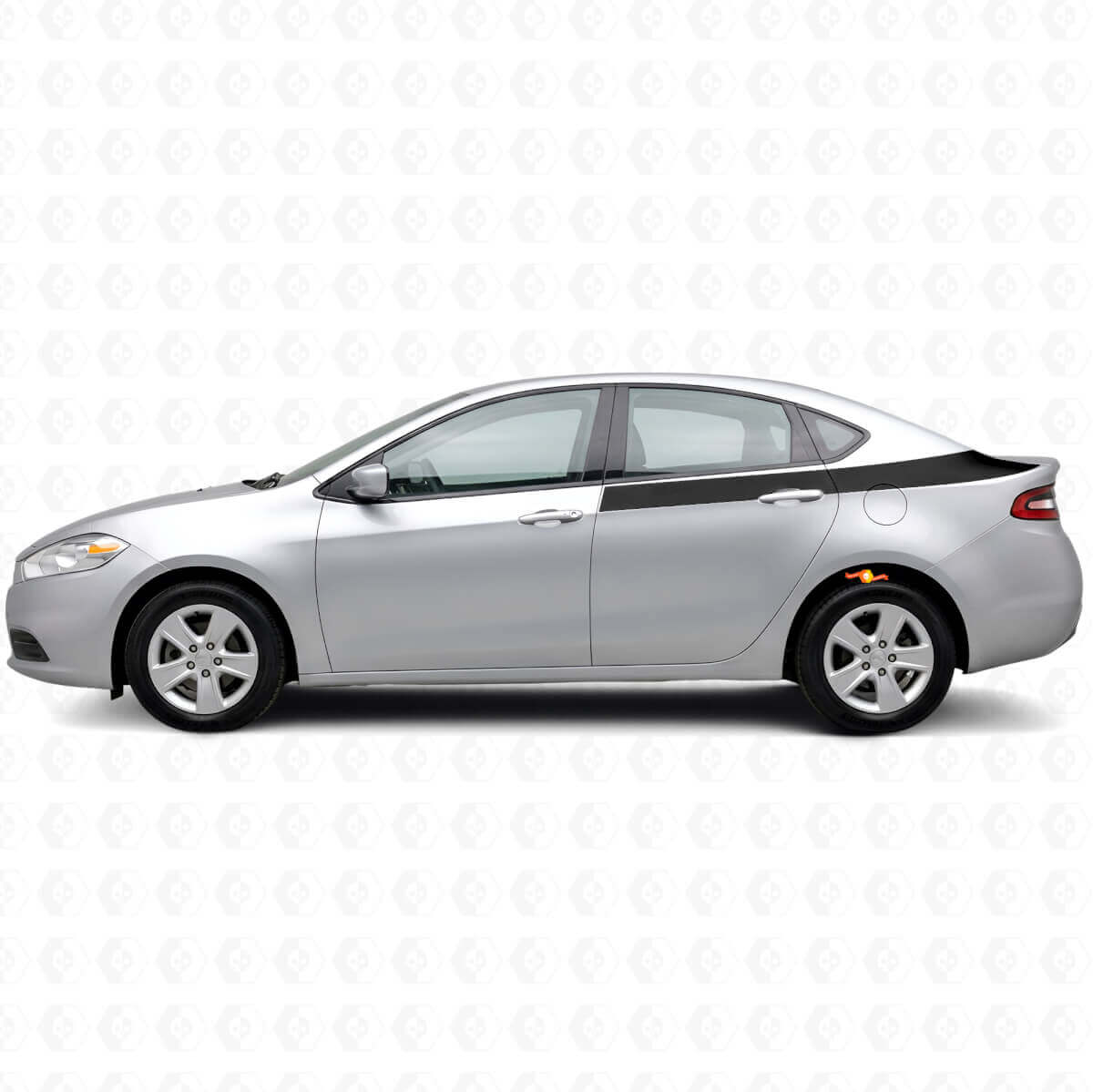 Accent Rear Side Stripes Vinyl Decal Kit for Dodge Dart 2013+