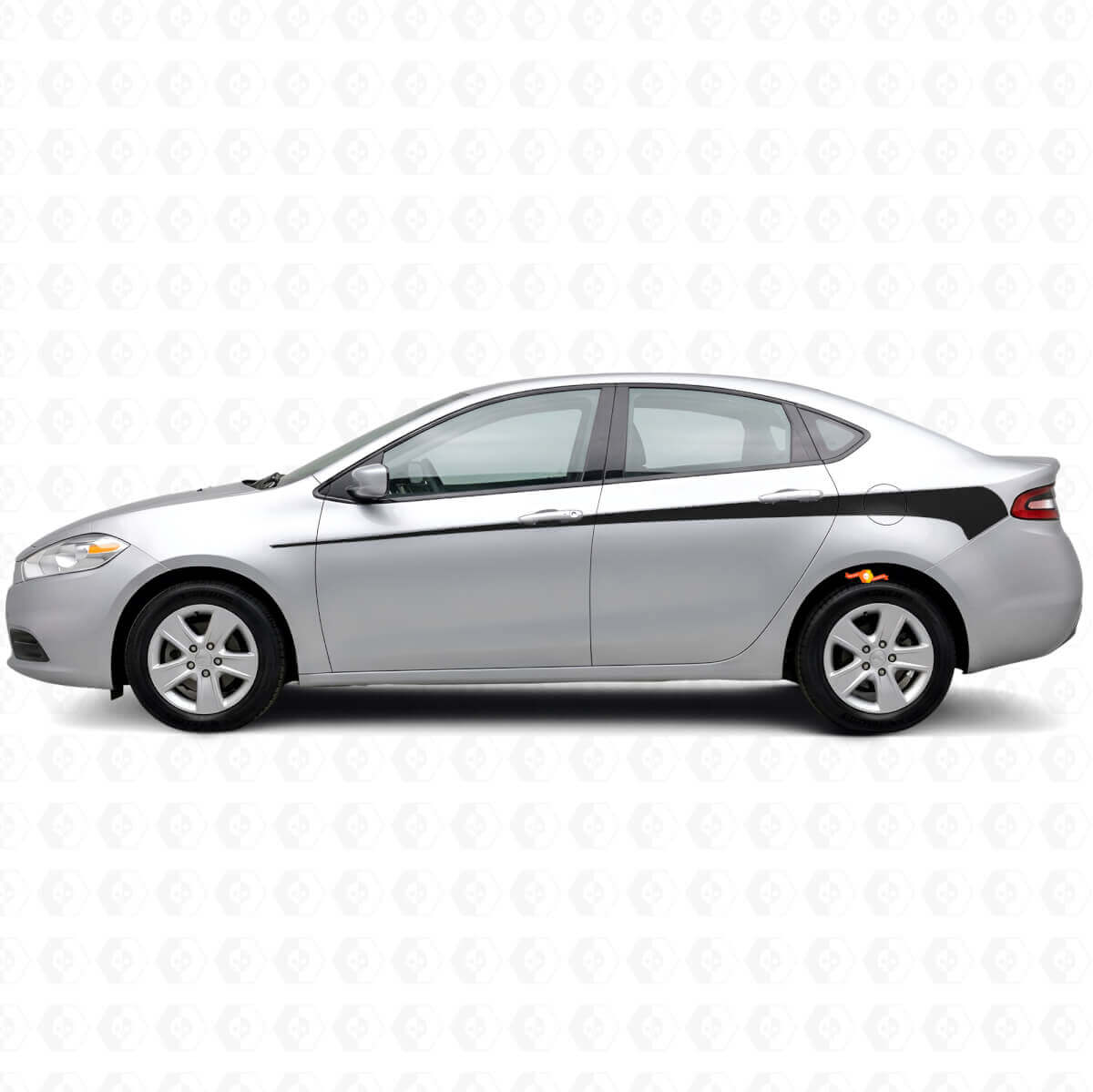 Decorated Side Stripes Vinyl Decal Kit for Dodge Dart 2013+