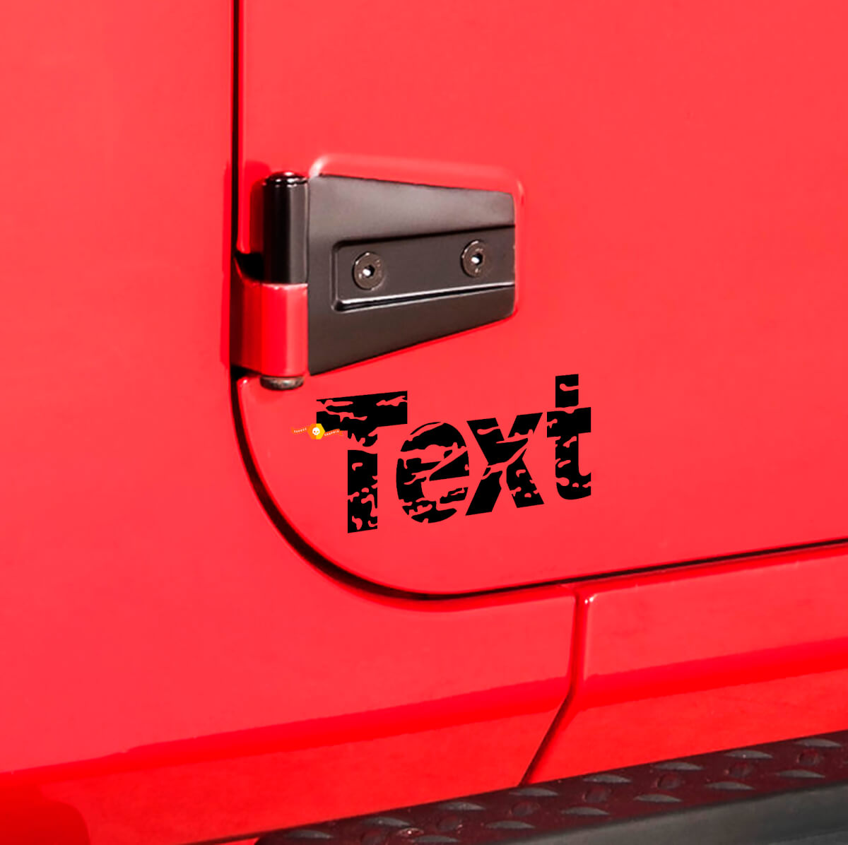 Distressed Custom Text Side Door Sticker Decal for Jeep Wrangler