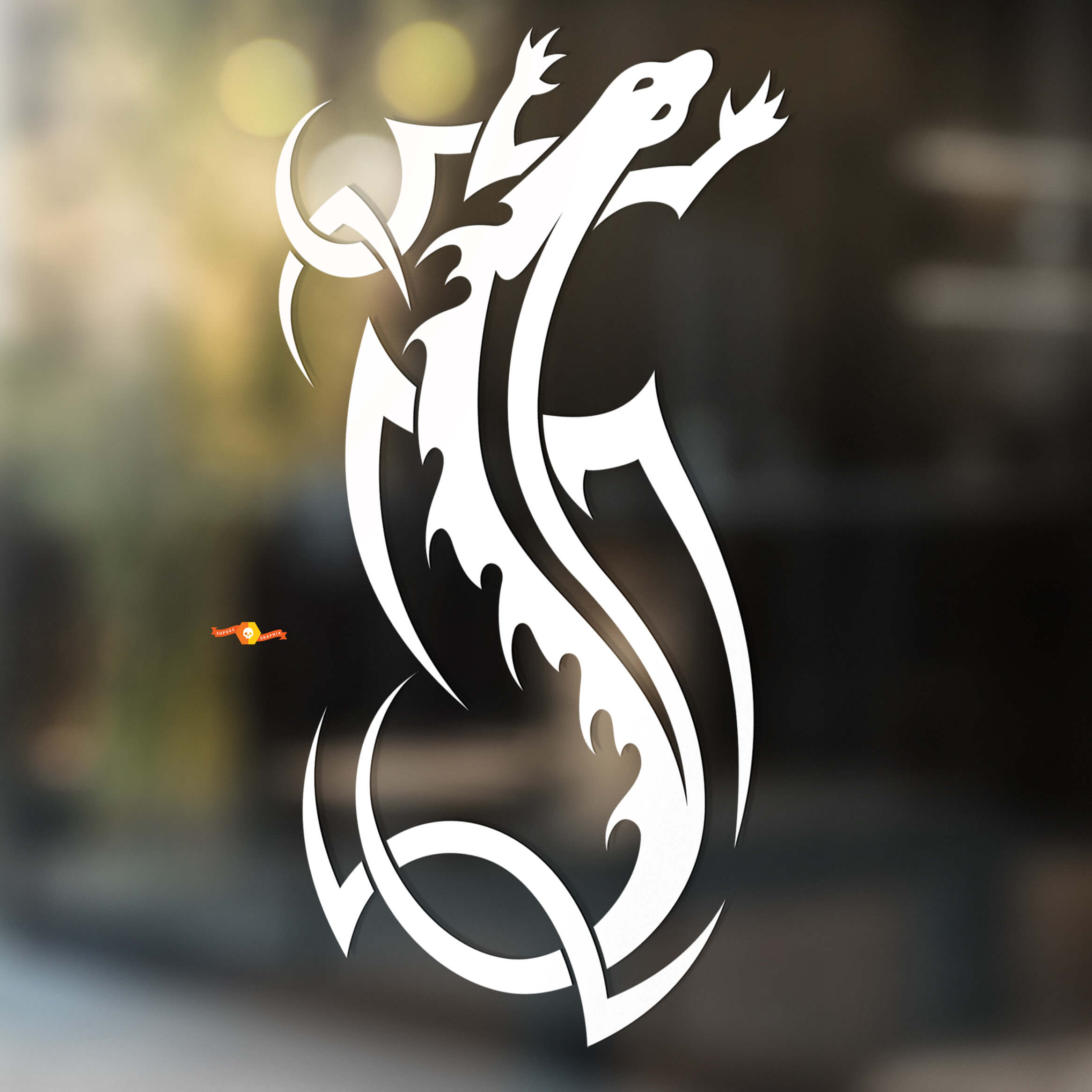 Gecko Lizard Vinyl Art Wall  Window Bathroom Sticker Decal #8