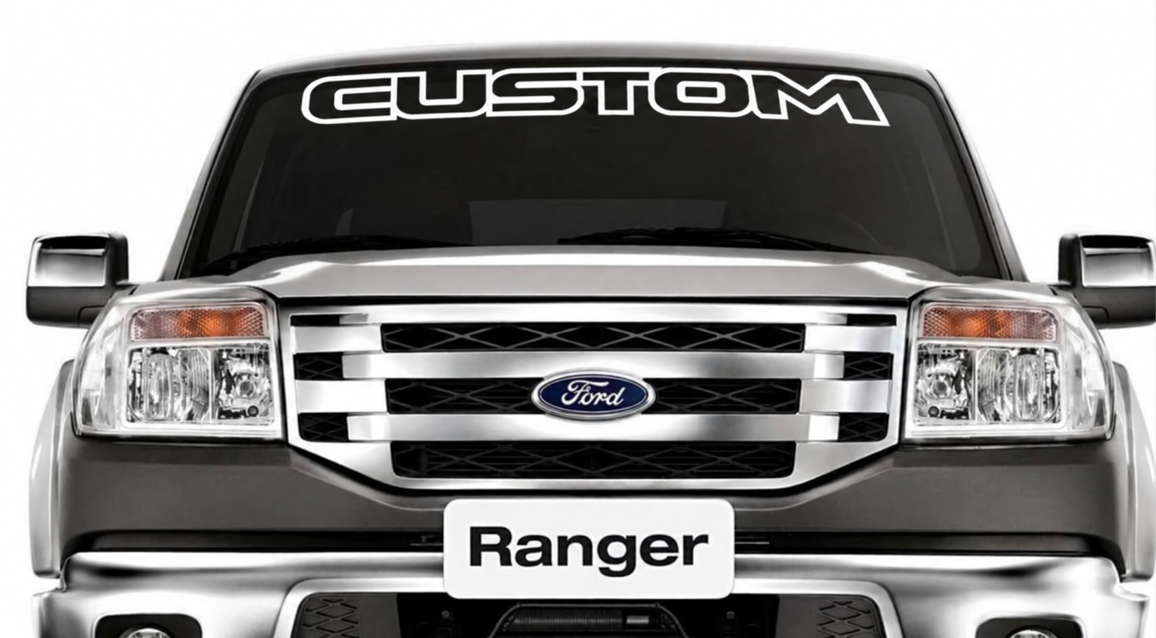 CUSTOM Outline Banner Windshield Vinyl Decal for Ford Ranger 1950-2017