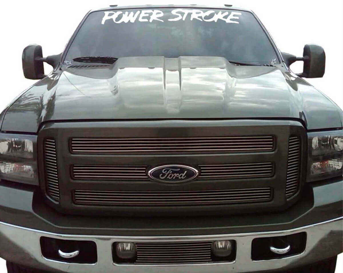 Power Stroke Windscreen Vinyl Decal Sticker for Musclecar Expedition 1950-2017