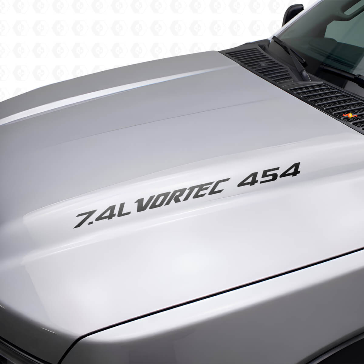 7.4L Vortec 454 Hood Vinyl Decals Pair for Chevy Trucks