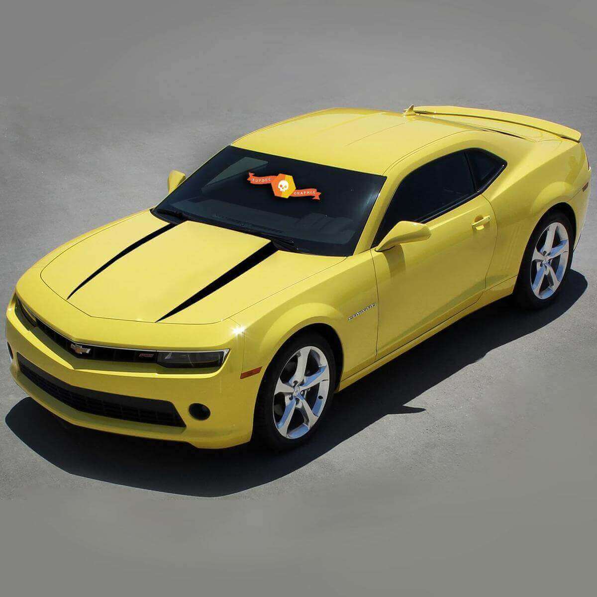 Spear Style Hood Stripes Vinyl Decals for Chevrolet Camaro 2010-2015