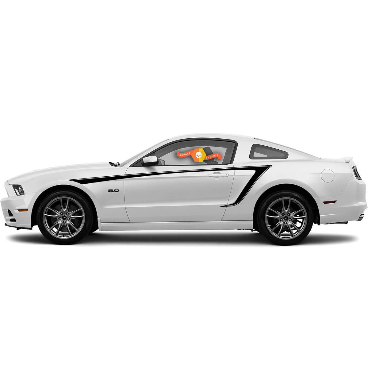 Side Accent Stripes Vinyl Decal Sticker 2 for Ford Mustang