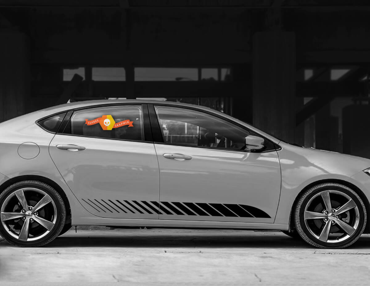 Bas de caisse inférieur autocollants latéraux 2 pour Dodge Dart