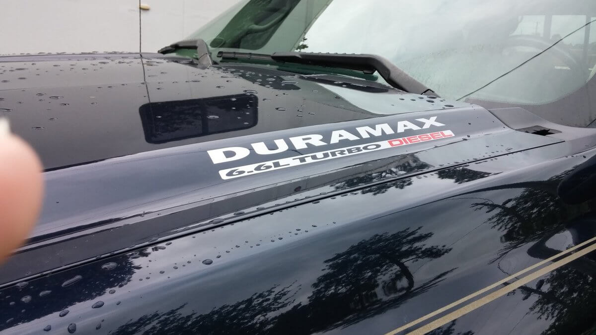Duramax 6.6L Turbo Diesel Hood Decal Set for Chevy GMC HD Trucks