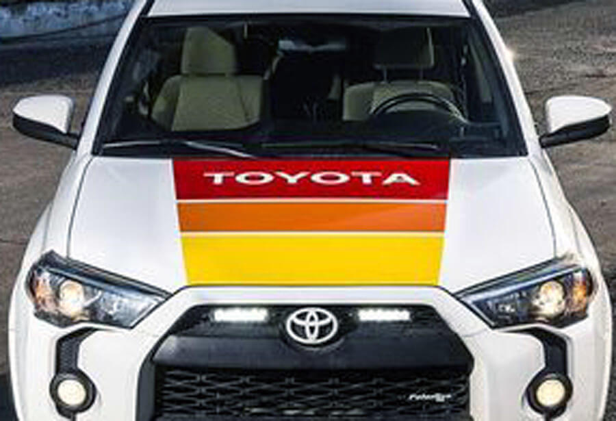 Hood Old school toyota tundra graphics vinyl decals stickers
