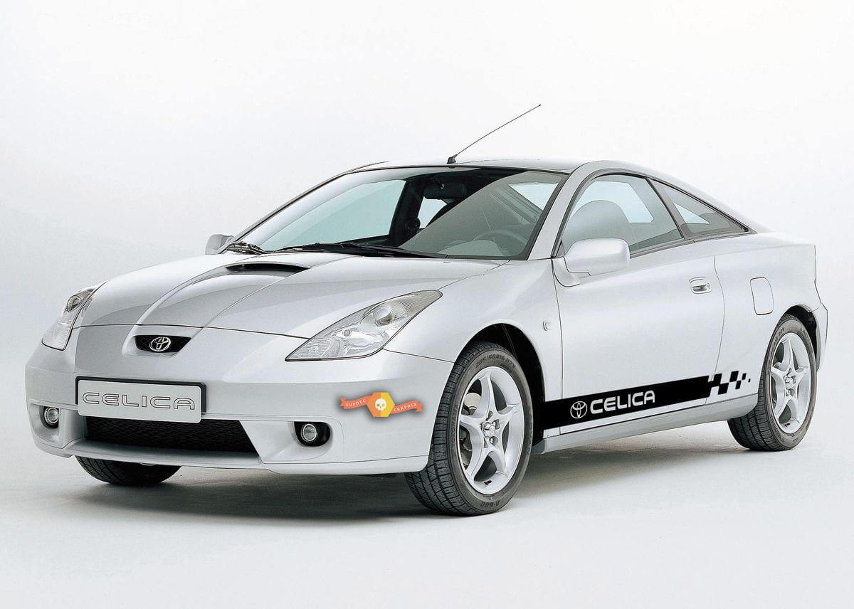 TOYOTA CELICA 2x side stripes body decals graphics sticker vinyl premium quality#2
