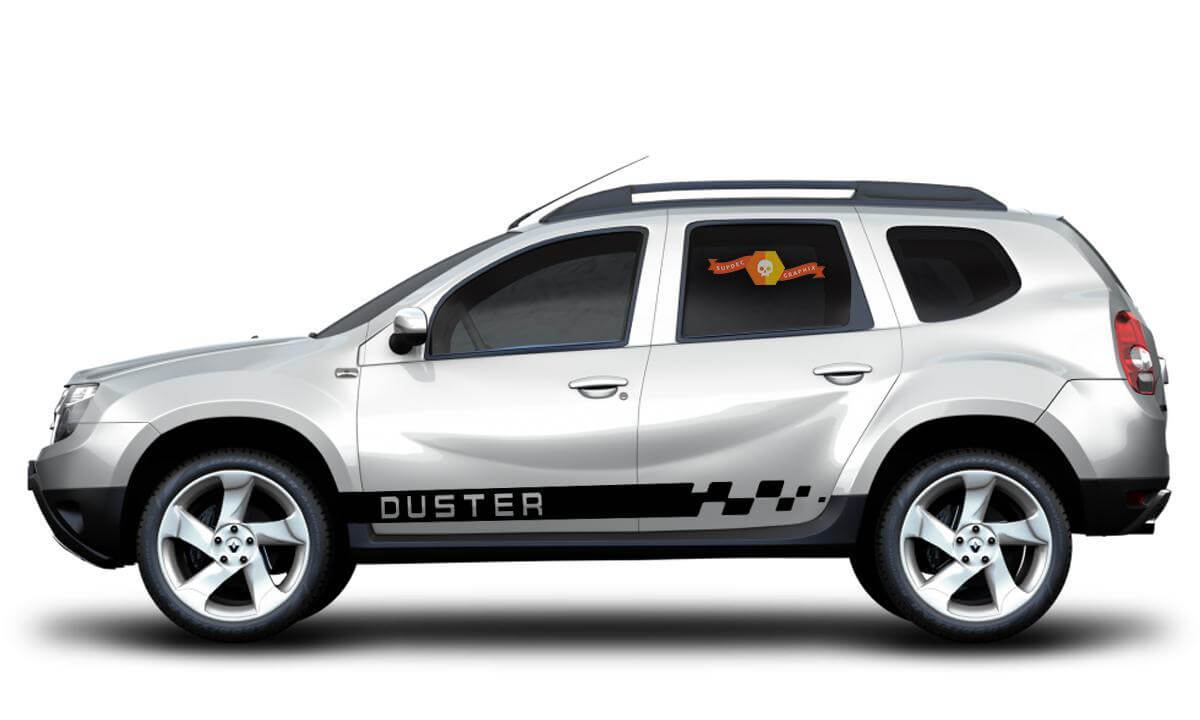 DUSTER Renault & Dacia 2x side stripes body decal vinyl graphics sticker logo
