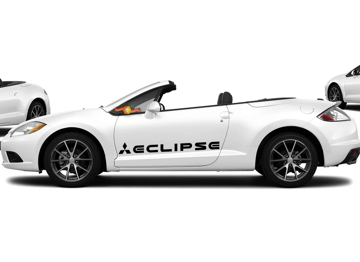 MITSUBISHI ECLIPSE 2x side stripes vinyl body decal sticker graphics emblem logo
