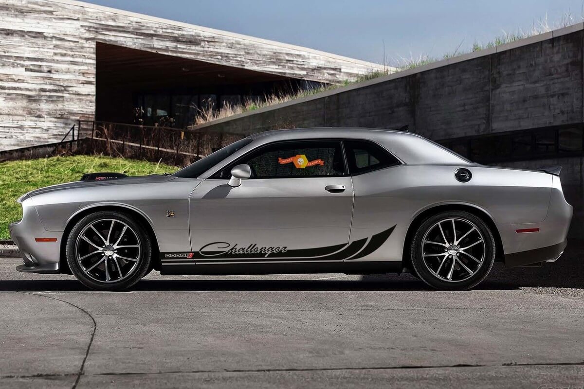 DODGE CHALLENGER 2x Racing Stripe graphic vinyl body decal sticker logo 2 colors
