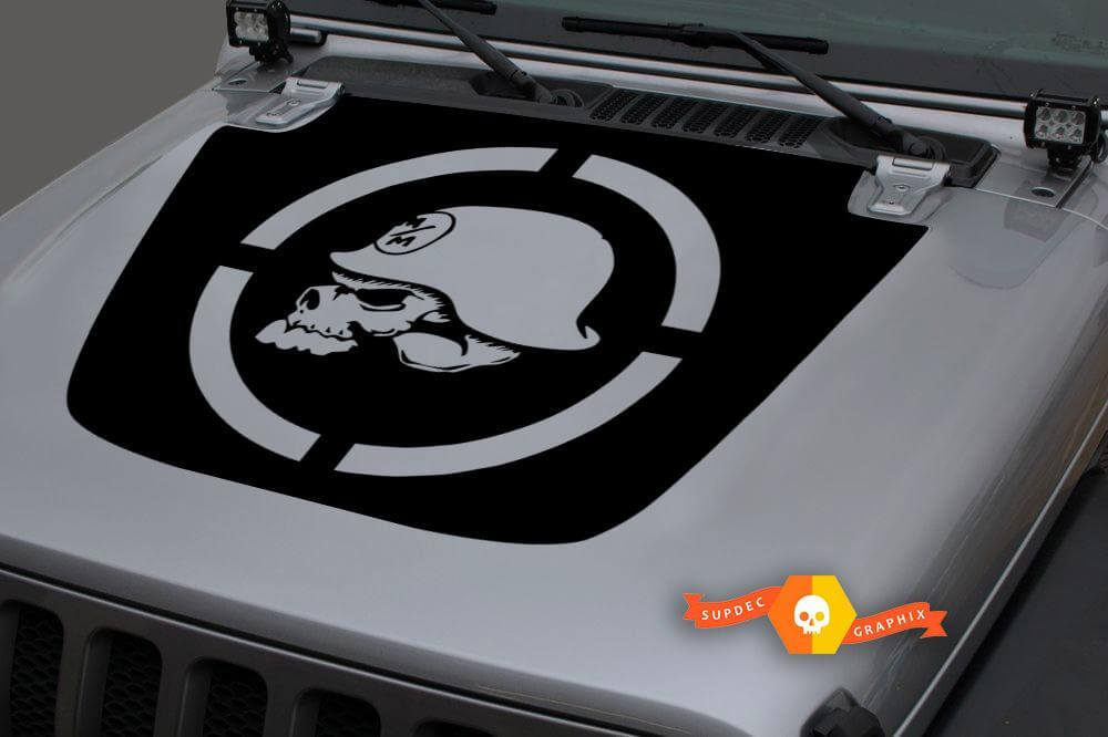 Metal Mulisha Blackout Bonnet Vinyl Decal Sticker 2 for Jeep Wrangler JL