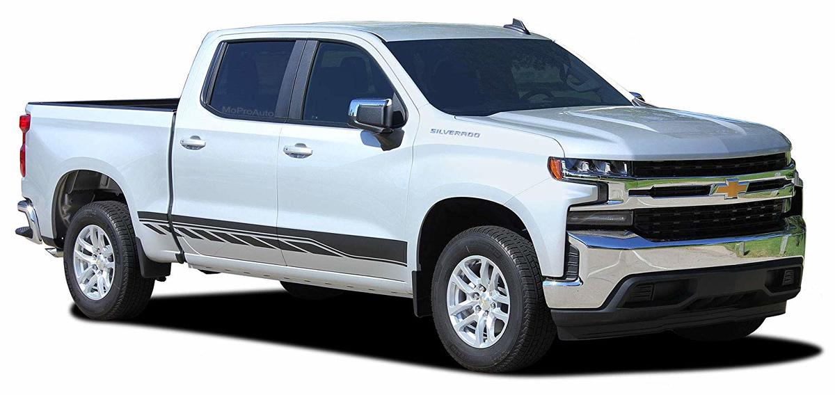 2 Rocker 2019 2020 Chevy Silverado Lower Rocker Panel Body Side Door Stripe Vinyl Graphics Stickers Decals
