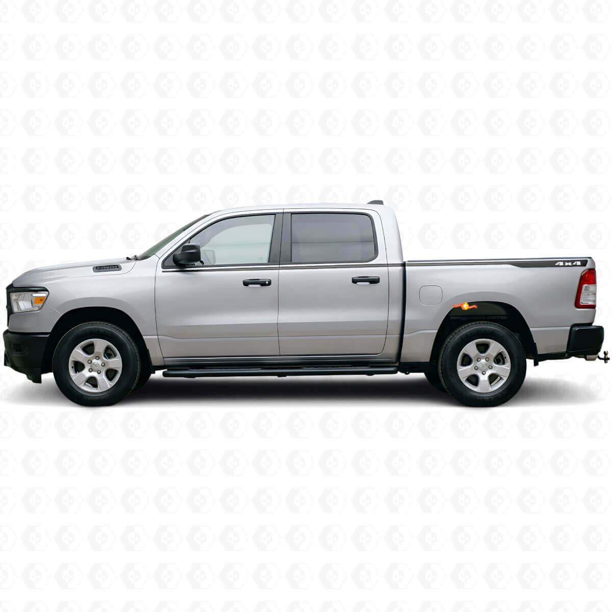 4x4 Thin Side Stripes Vinyl Decal Kit for Dodge Ram 1500