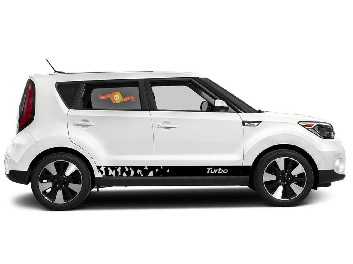 Side Lower Rocker Panel Stripes graphics decal sticker For Kia Soul 5
