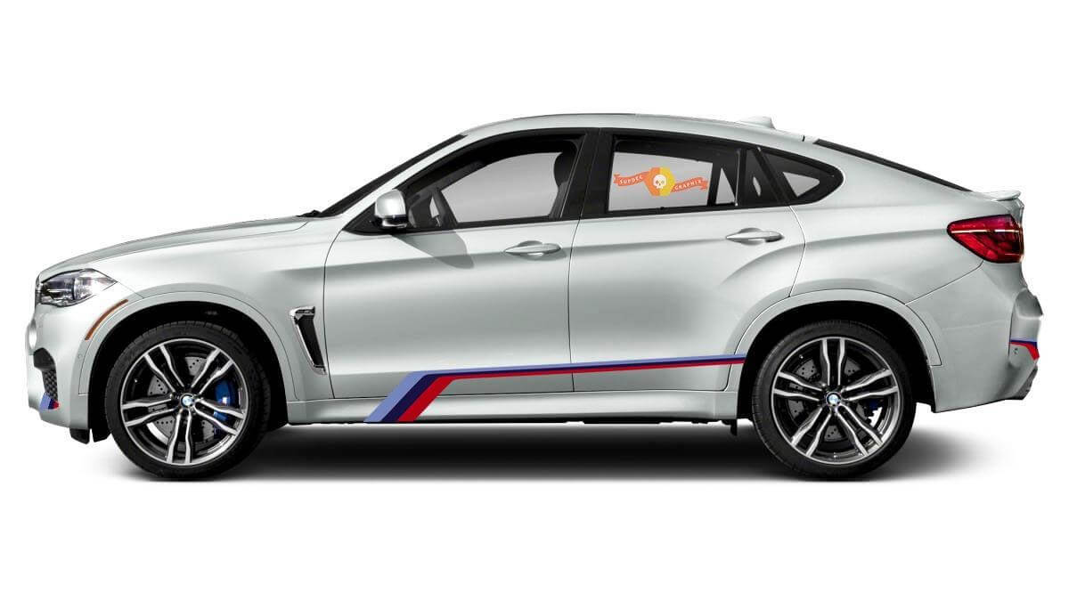 M Performance Side Stripes Vinyl Decal Kit For BMW X6M F86 2014-2019