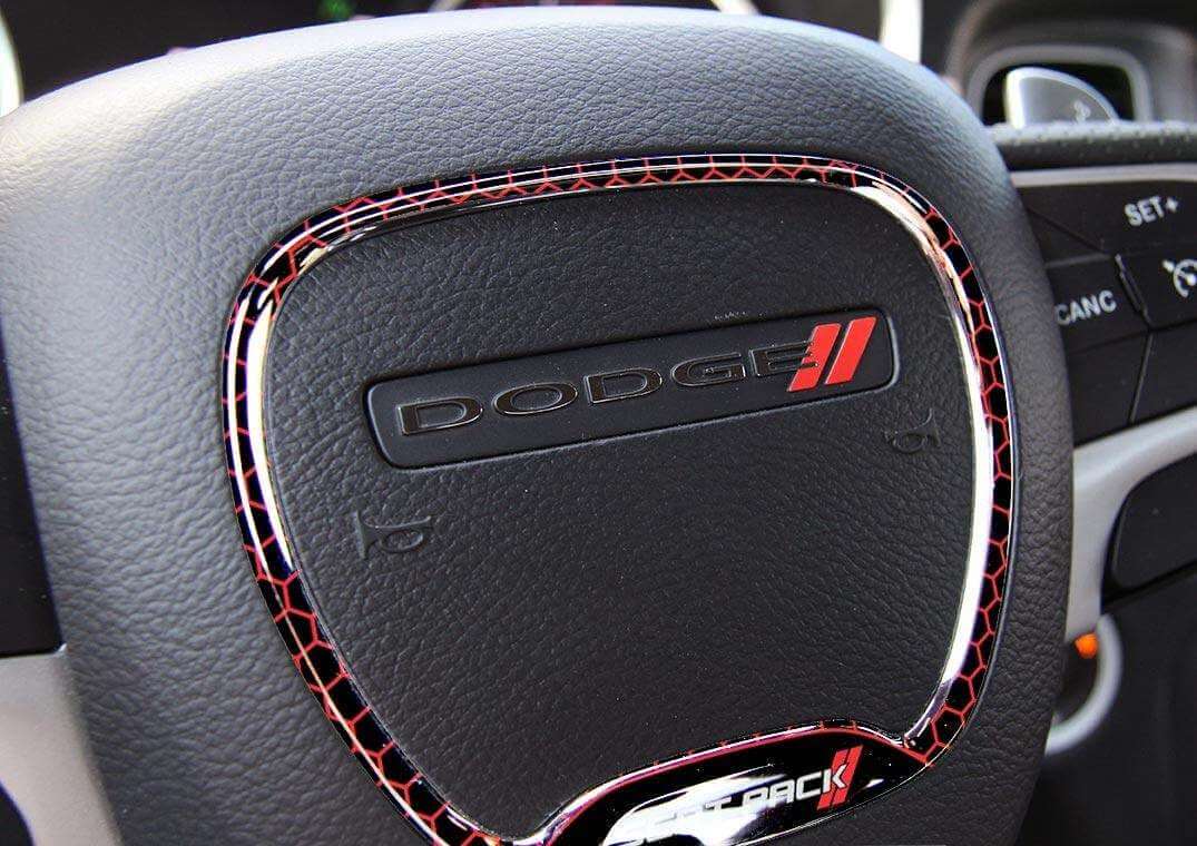 Scat Pack Steering Wheel Trim Ring Domed Decal for Dodge Challenger or Charger
