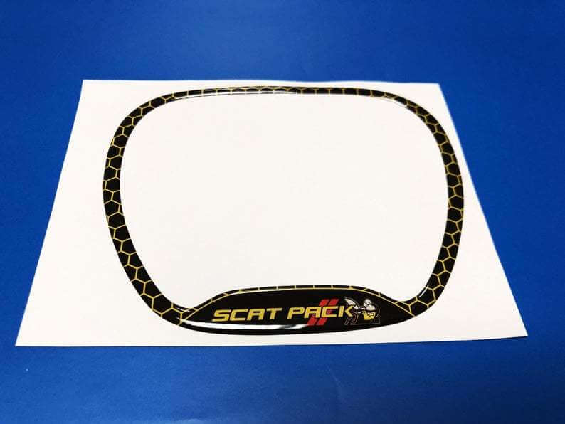 Scat Pack Style Steering Wheel Trim Ring Decal for Dodge Challenger Charger