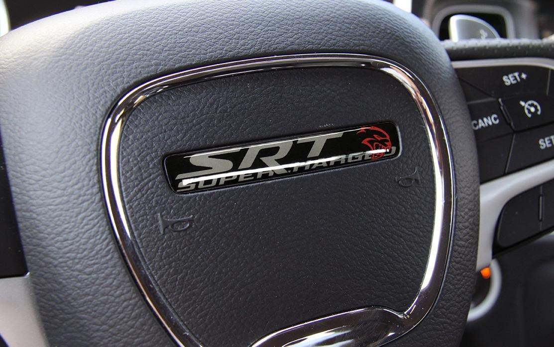 Steering Wheel SRT Supercharged emblem domed decal Challenger Charger Dodge
