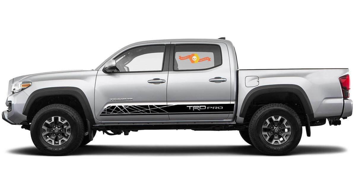 TRD Pro Style Side Stripes Vinyl Decal Kit for Toyota Tacoma 2016