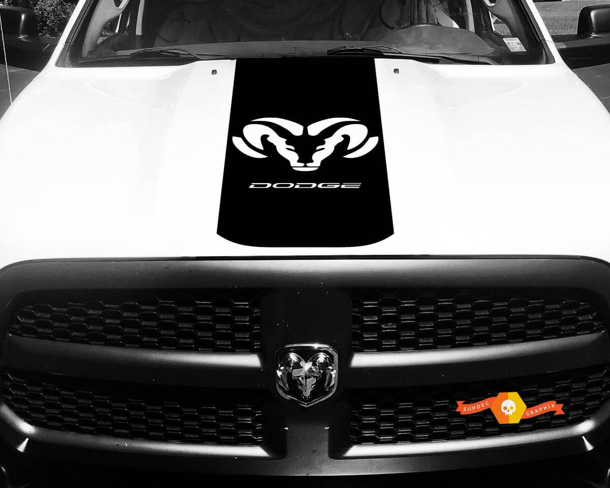 Dodge Ram 1500 2500 3500 Vinyl Racing Stripe RAM Dodge Hood Decals Stickers #24
