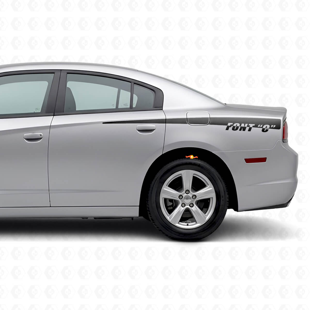 Rear Side Quarter Panel Vinyl Decal for Dodge Charger 2011-2014