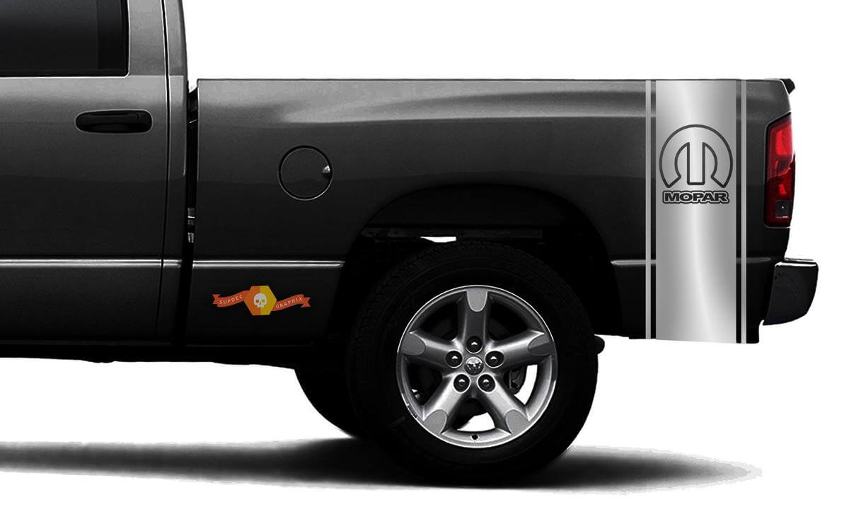 Mopar Style Outline Stripes Bedside Vinyl Decal Sticker for Dodge Ram 1500