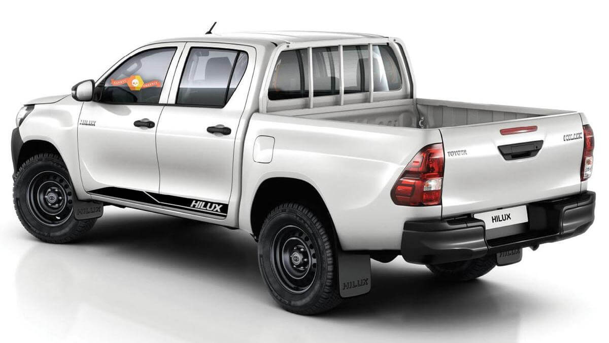 2X Toyota Hilux side skirt Vinyl Decals graphics rally sticker -1
