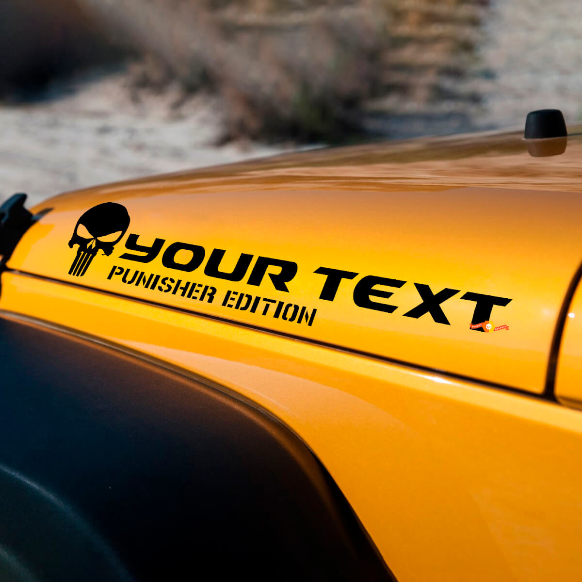 Rubicon Punisher Edition Bonnet Sticker Vinyl Decal for Jeep Wrangler