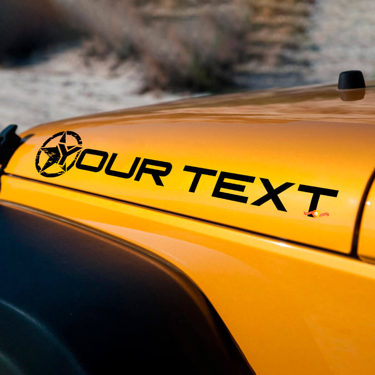 Autocollant vinyle personnalisé Édition militaire étoile capot pour Jeep Wrangler