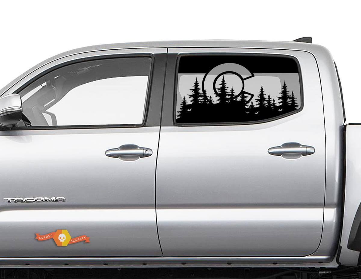 Flag Colorado Forest Side Window Decals for Toyota Tacoma 4Runner Tundra
