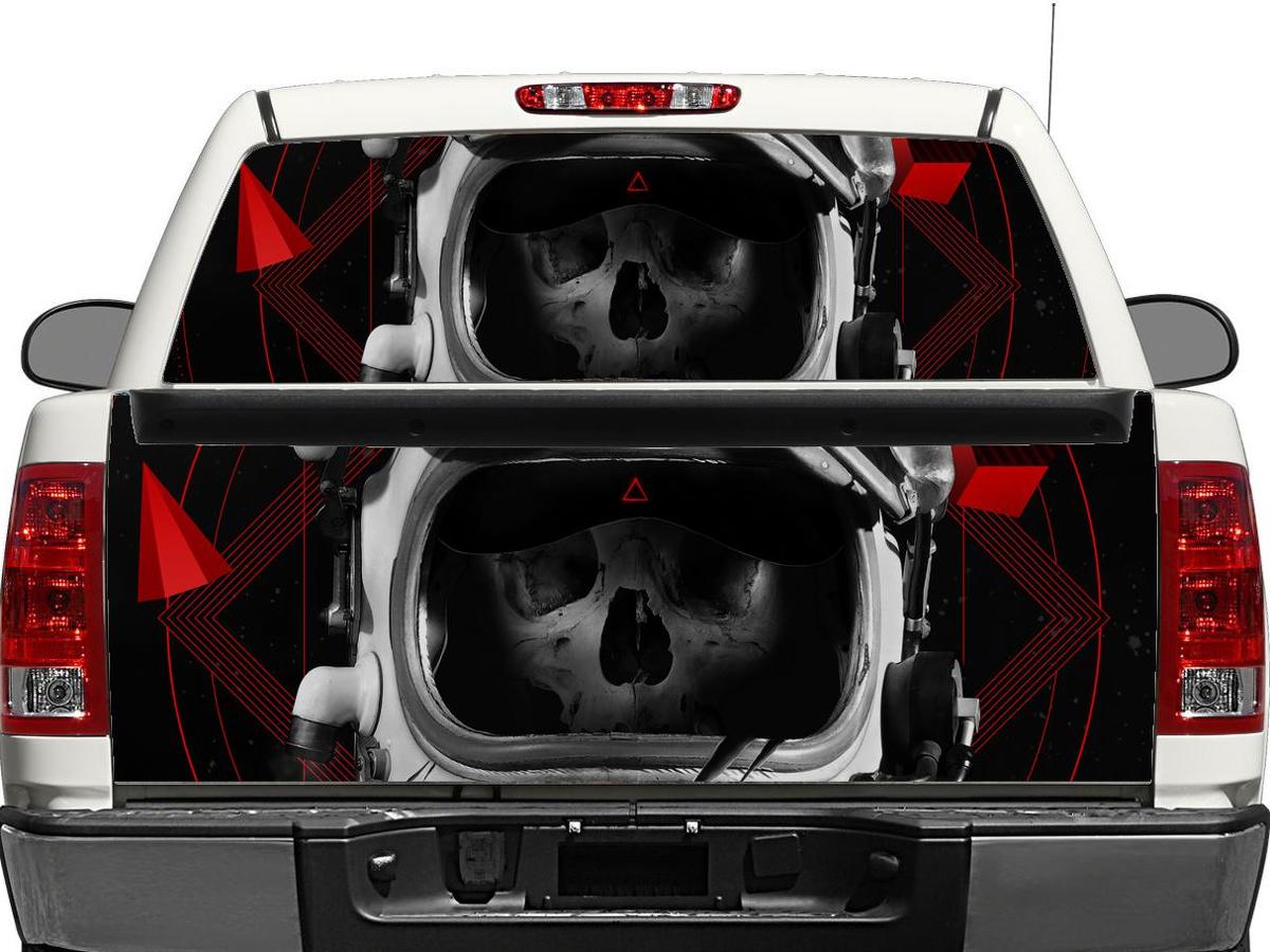 Skull Cosmonaut Rear Window OR tailgate Decal Sticker Pick-up Truck SUV Car
